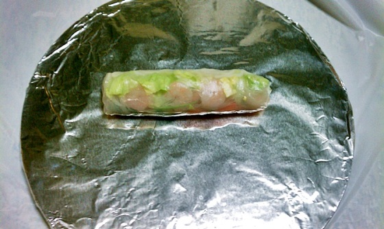 rolled up spring roll