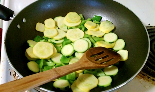cooking vegetables